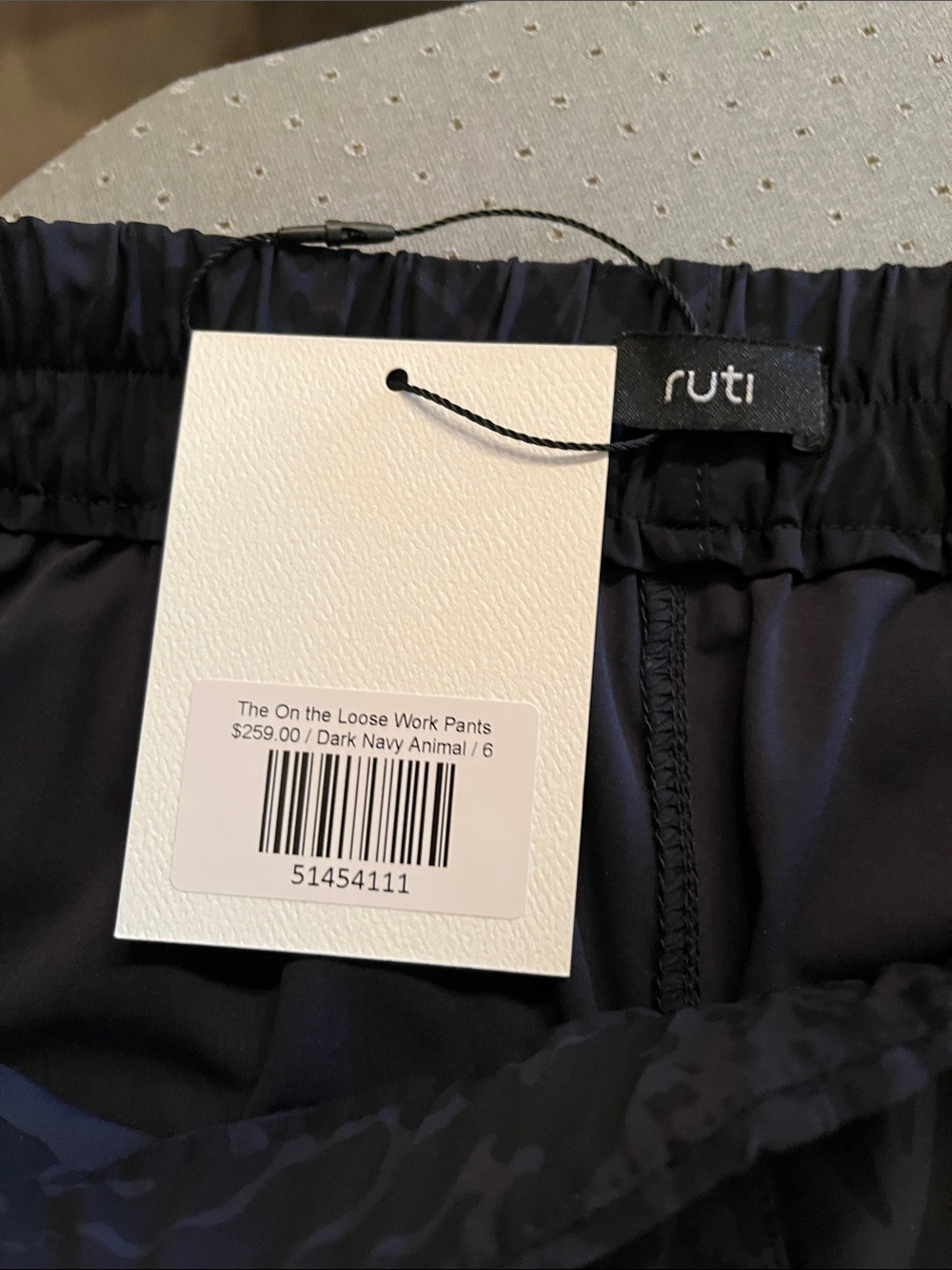 RUTI "On The Loose" Work Pants in BLACK/NAVY - SIZE 6 - NWT - Picture 6 of 8